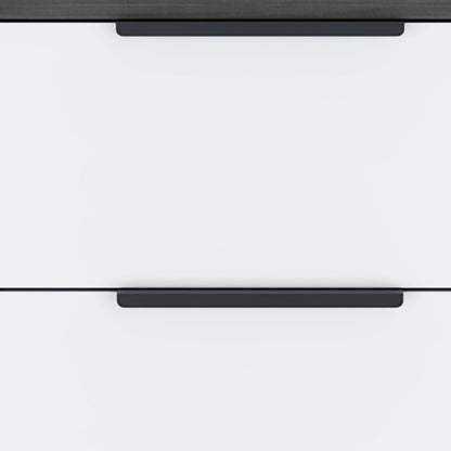 19" Gray Wood Two Drawer Nightstand