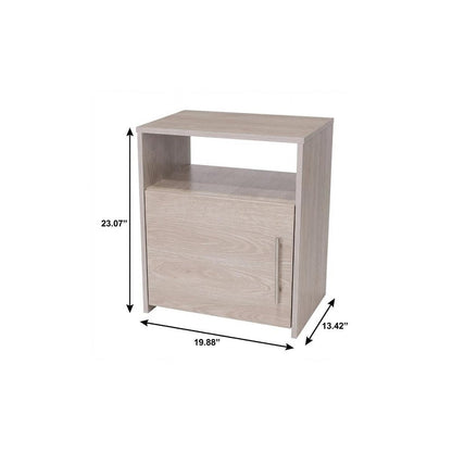23" Gray Wood Nightstand