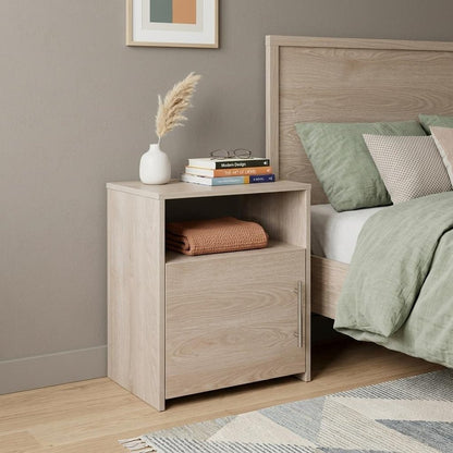 23" Gray Wood Nightstand