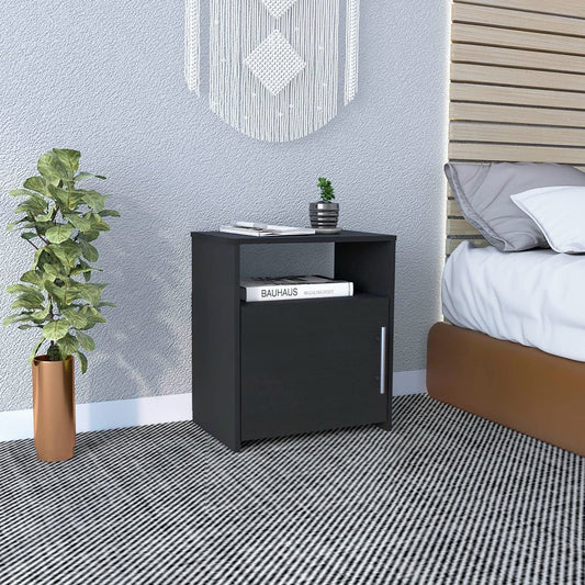 23" Black Wood Nightstand