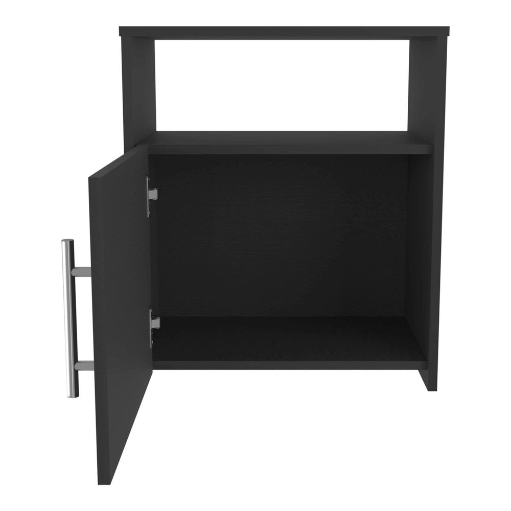 23" Black Wood Nightstand