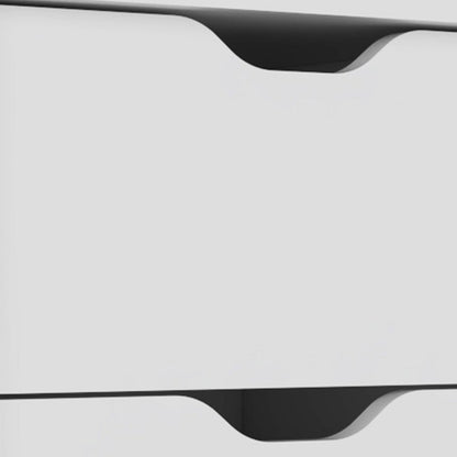 19" White Wood Two Drawer Nightstand