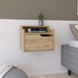16" Beige Wood One Drawer Floating Nightstand