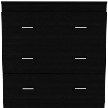 32" Black Three Drawer Dresser