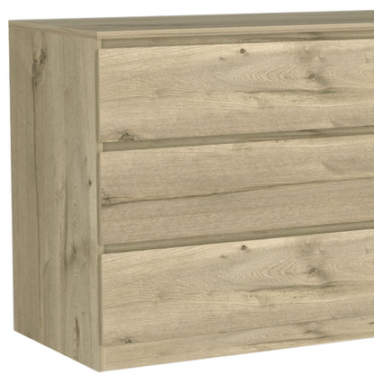 61" Natural Six Drawer Double Dresser