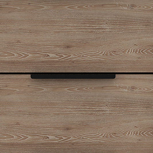 18" Brown and Black Five Drawer Standard Chest