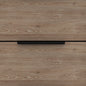 18" Black And Brown Wood Five Drawer Dresser
