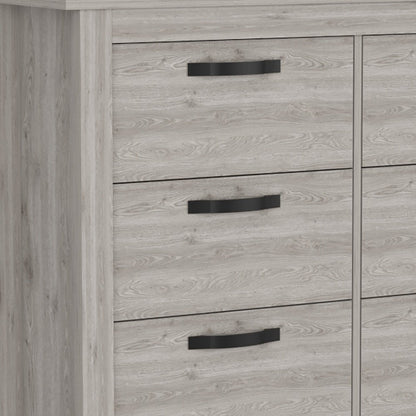 47" Light Gray Wood Six Drawer Double Dresser