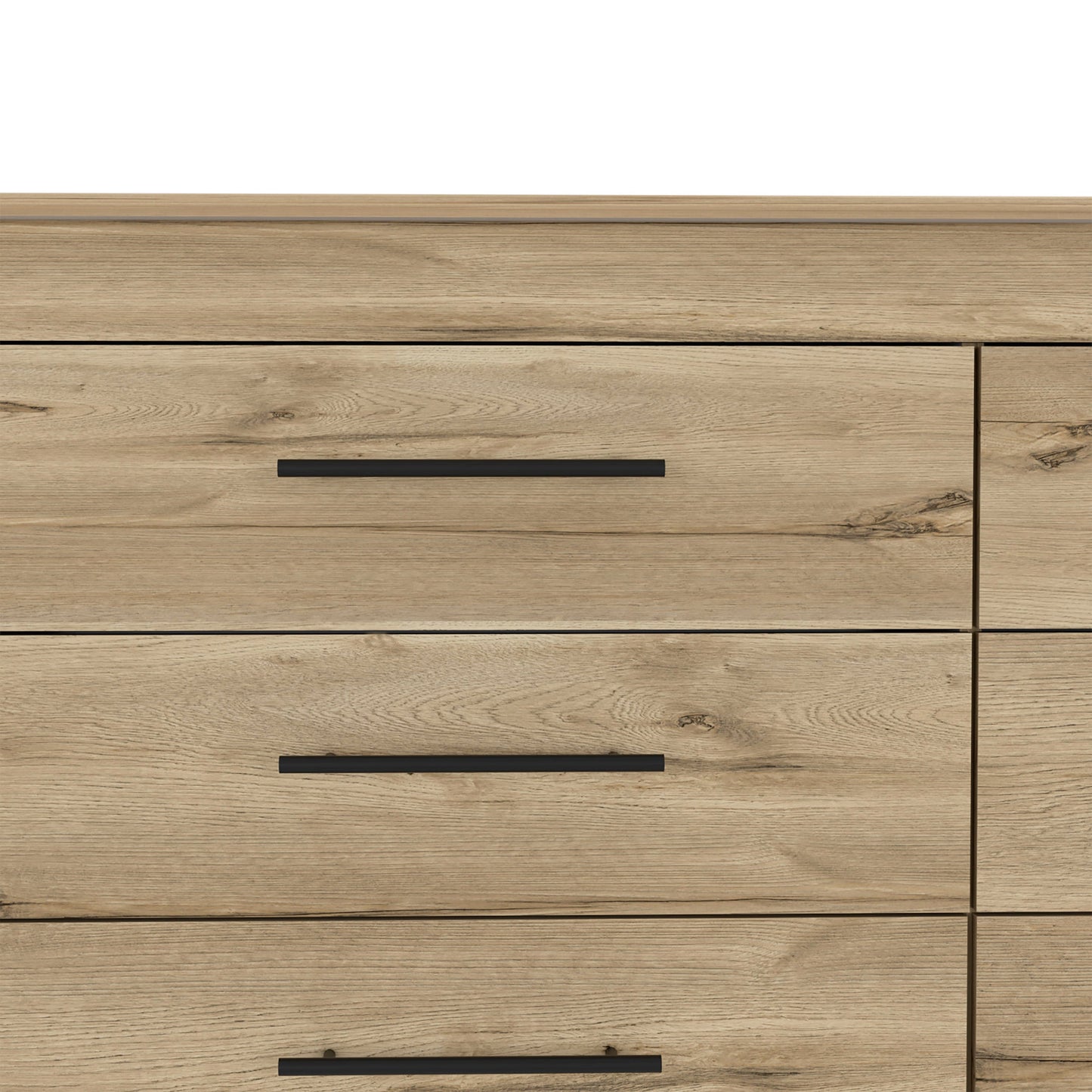 59" Natural Six Drawer Double Dresser