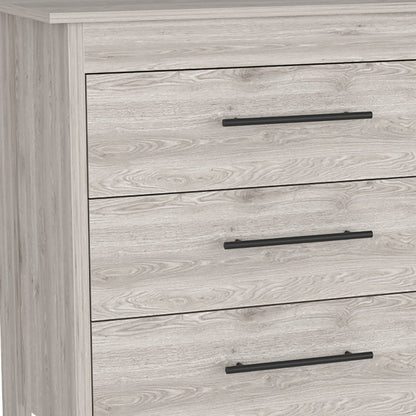 59" Light Gray Six Drawer Double Dresser