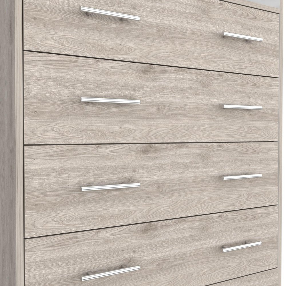 33" Light Gray Wood Four Drawer Dresser