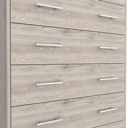 33" Light Gray Wood Four Drawer Dresser