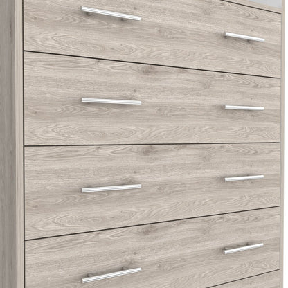 33" Light Gray Wood Four Drawer Dresser