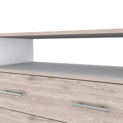 33" Light Gray Wood Four Drawer Dresser