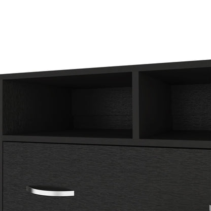 32" Black Wood Two Drawer Dresser