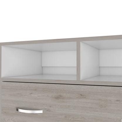 32" Light Gray Wood Two Drawer Dresser