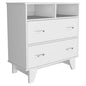 32" White Wood Two Drawer Dresser