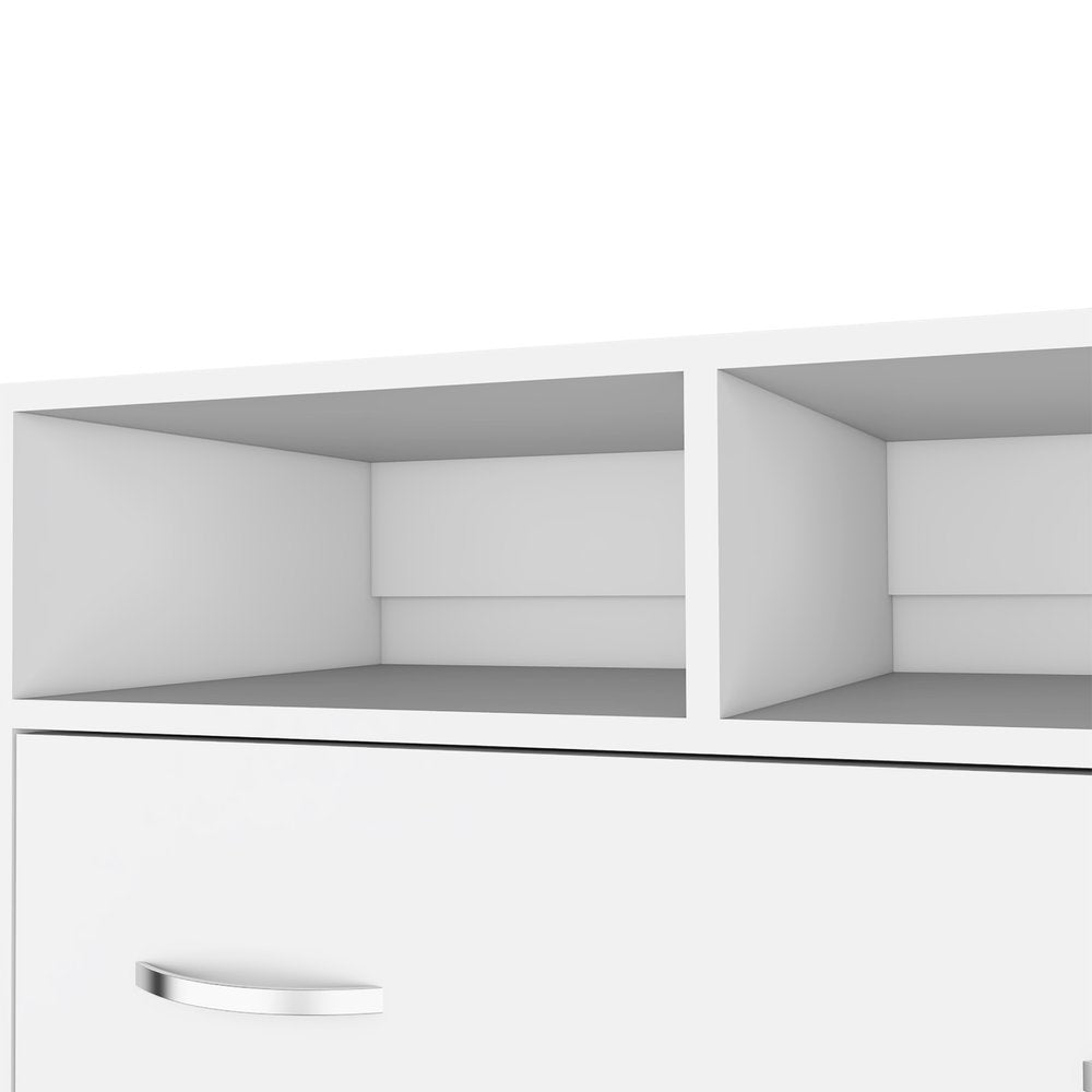 32" White Wood Two Drawer Dresser