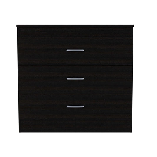 32" Black Three Drawer Dresser
