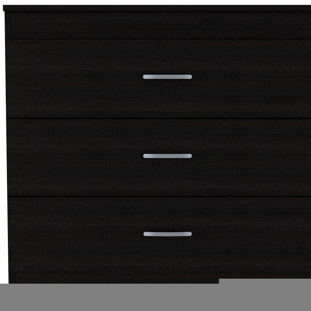 32" Black Three Drawer Dresser