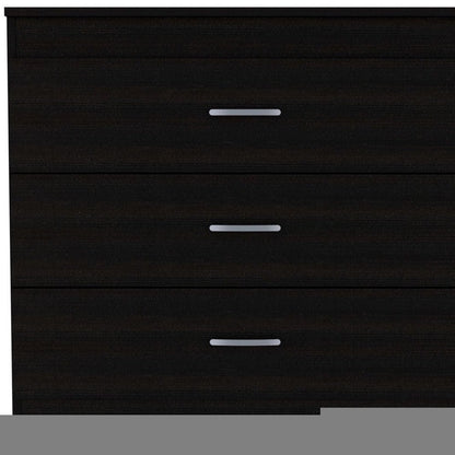 32" Black Three Drawer Dresser