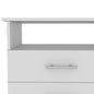 35" White Wood Four Drawer Combo Dresser