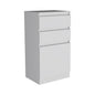 23" White Wood Two Drawers Mirrored Jewelry Stand