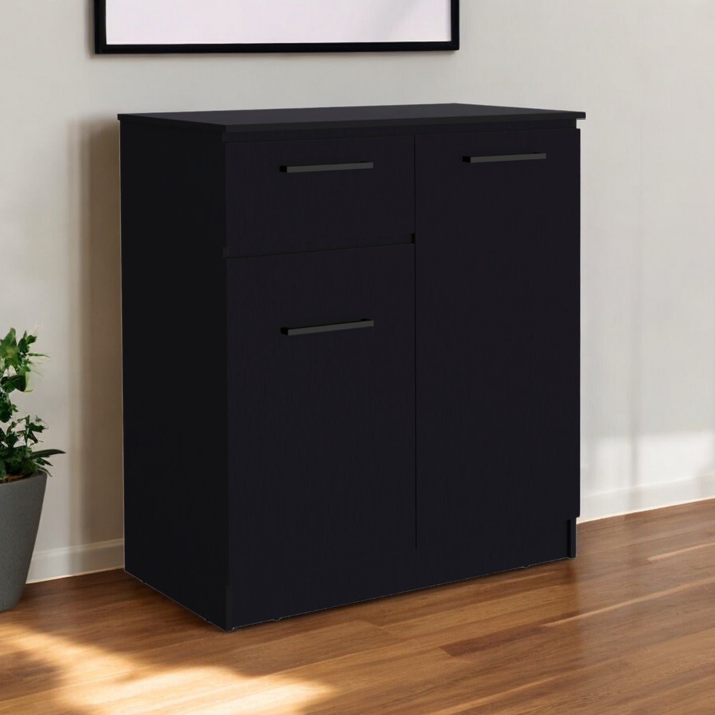 36" Black Drawer Combo Dresser