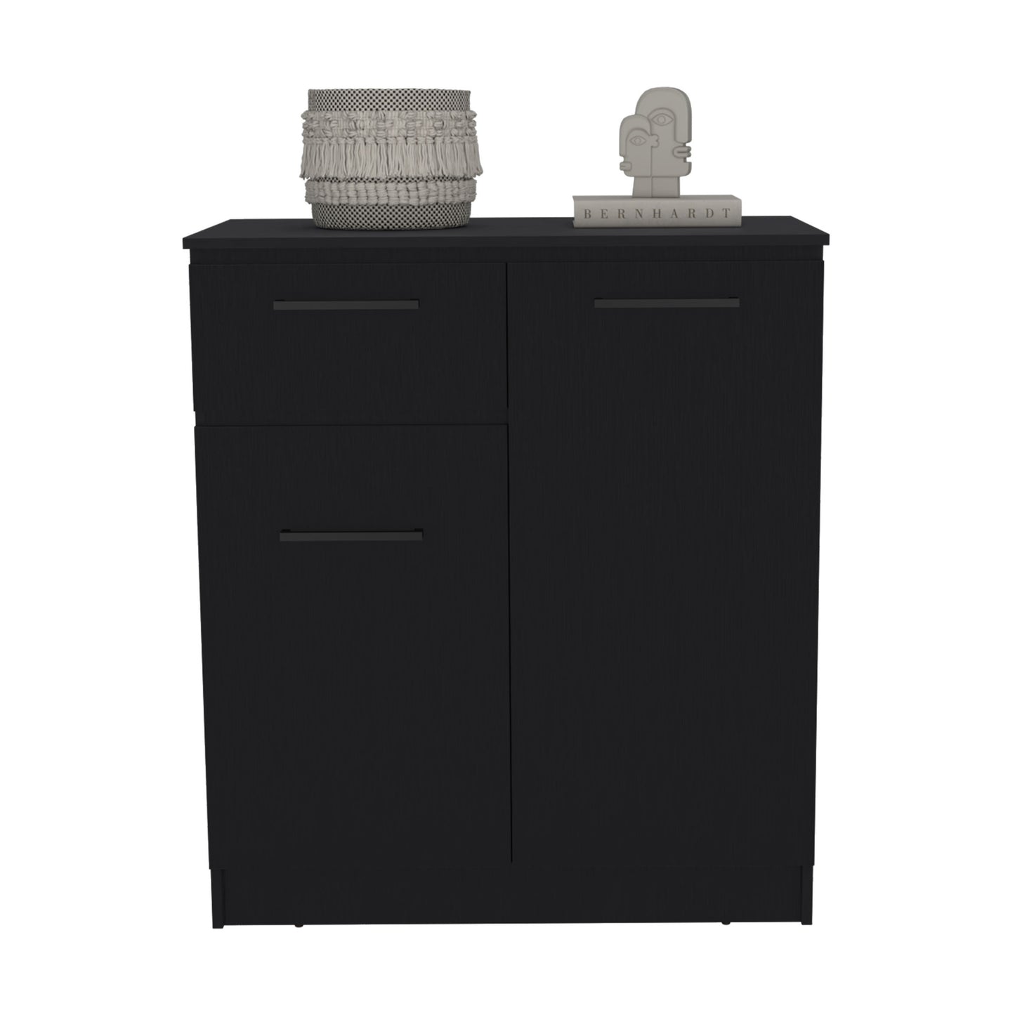 36" Black Drawer Combo Dresser