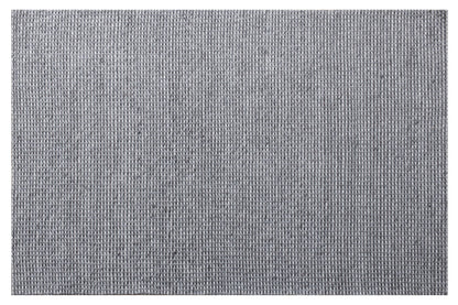 9' X 12' Gray Wool Striped Hand Woven Area Rug