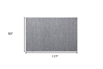 5' X 8' Gray Wool Striped Hand Woven Area Rug