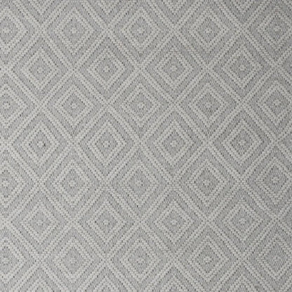 5' X 8' Gray and Ivory Geometric Hand Woven Non Skid Area Rug