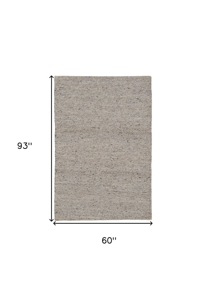 9' X 12' Beige and Gray Hand Woven Area Rug