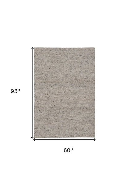 9' X 12' Beige and Gray Hand Woven Area Rug