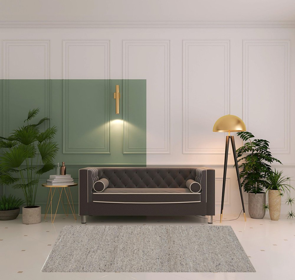 9' X 12' Beige and Gray Hand Woven Area Rug