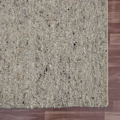 9' X 12' Beige and Gray Hand Woven Area Rug