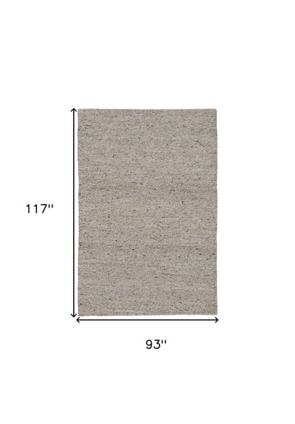 9' X 12' Beige and Gray Hand Woven Area Rug