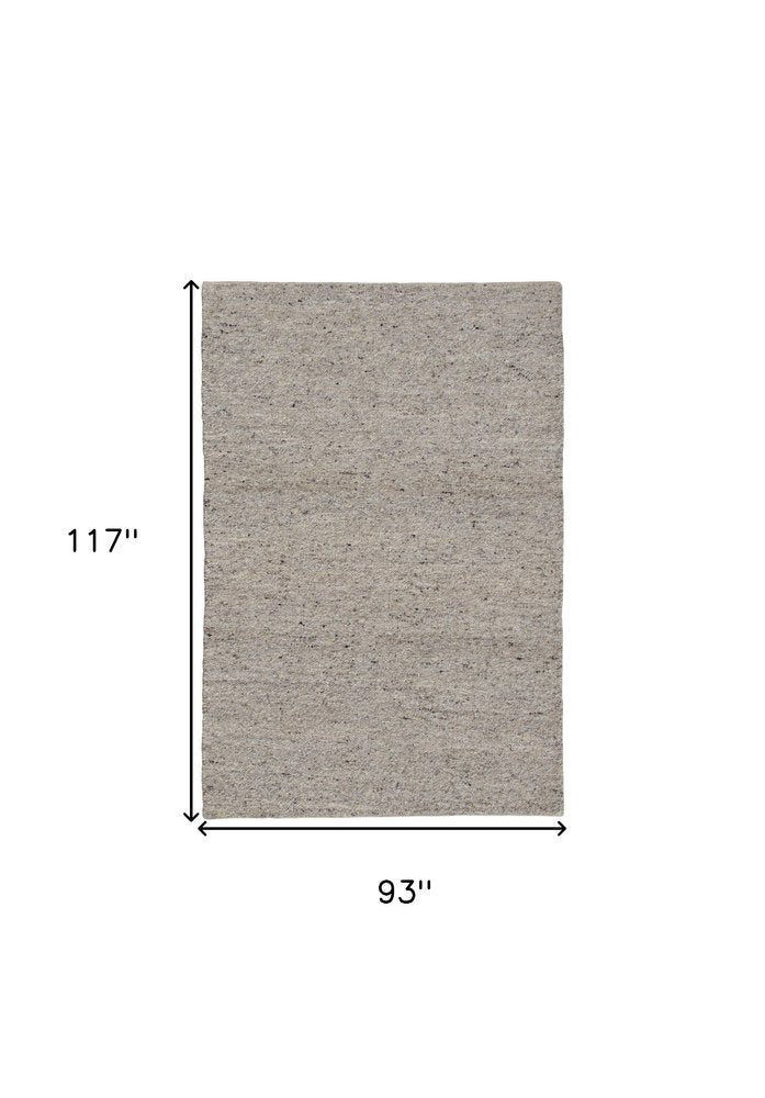 9' X 12' Beige and Gray Hand Woven Area Rug