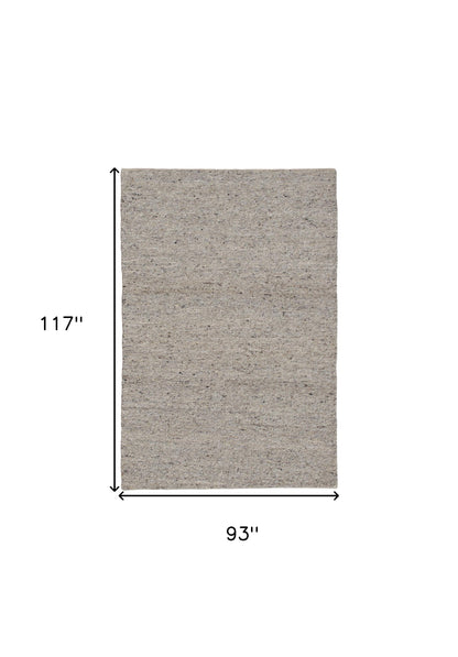9' X 12' Beige and Gray Hand Woven Area Rug