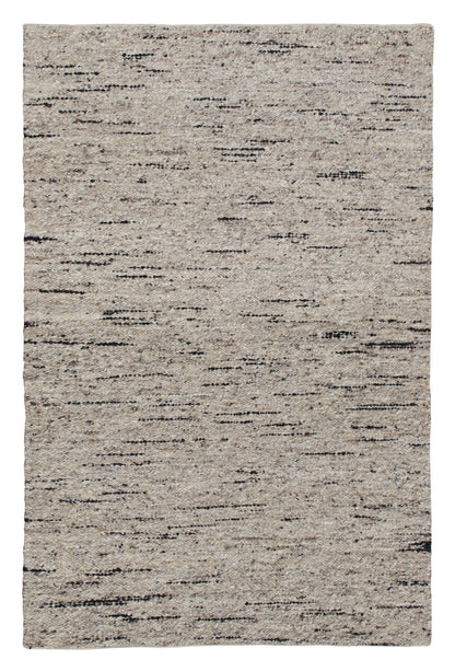 5' X 8' Gray Wool Hand Woven Area Rug