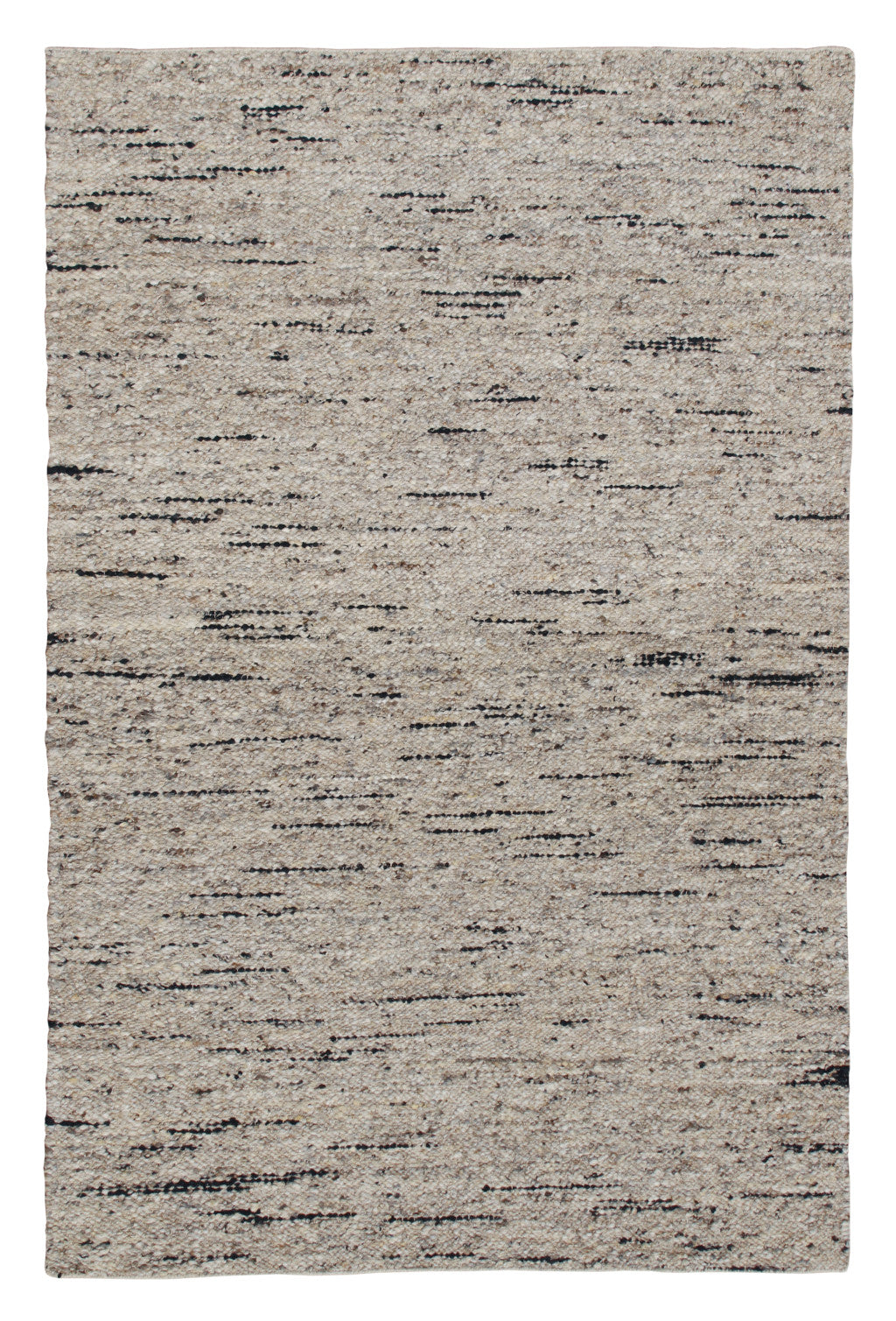 5' X 8' Gray Wool Hand Woven Area Rug