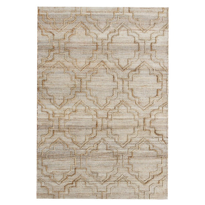 5' X 8' Brown Trellis Hand Woven Area Rug