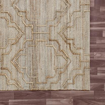 5' X 8' Brown Trellis Hand Woven Area Rug