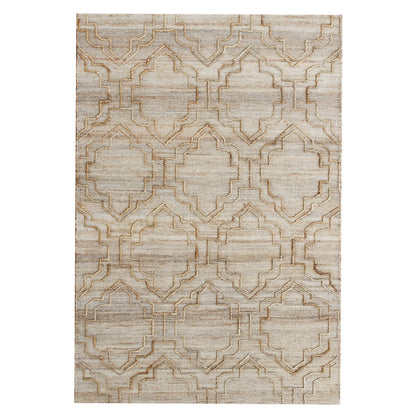 5' X 8' Brown Trellis Hand Woven Area Rug