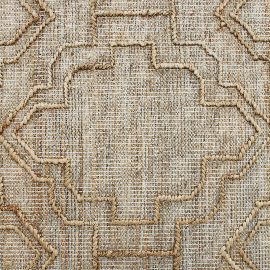 5' X 8' Brown Trellis Hand Woven Area Rug