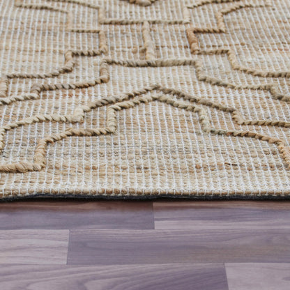 5' X 8' Brown Trellis Hand Woven Area Rug