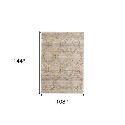 5' X 8' Brown Trellis Hand Woven Area Rug