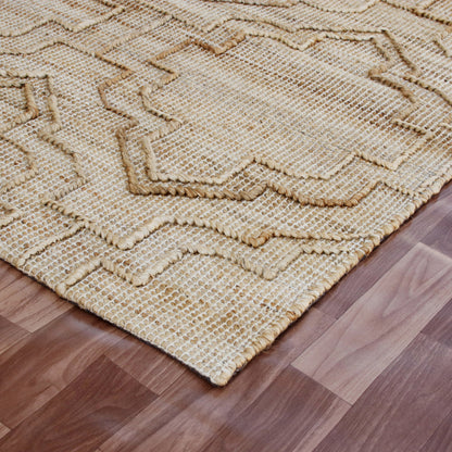 5' X 8' Brown Trellis Hand Woven Area Rug