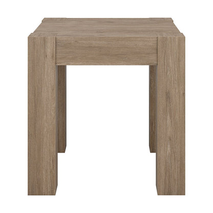 22" Gray Wood Square End Table