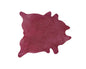 6' X 7' Fuchsia Cowhide Hand Knotted Area Rug